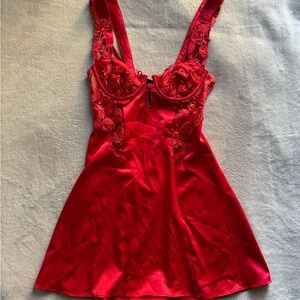 For Love And Lemons Scarlet Lace Slip